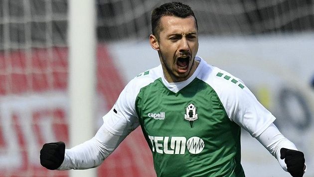 Ivan Schranz z Jablonce se raduje z vítězného gólu. Ivan Schranz z Jablonce se raduje z vítězného gólu.