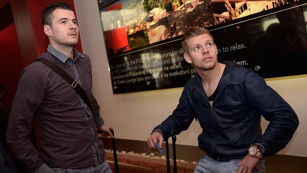 Hráči Watfordu Daniel Pudil (vlevo) a Matěj Vydra na srazu české fotbalové reprezentace Hráči Watfordu Daniel Pudil (vlevo) a Matěj Vydra na srazu české fotbalové reprezentace