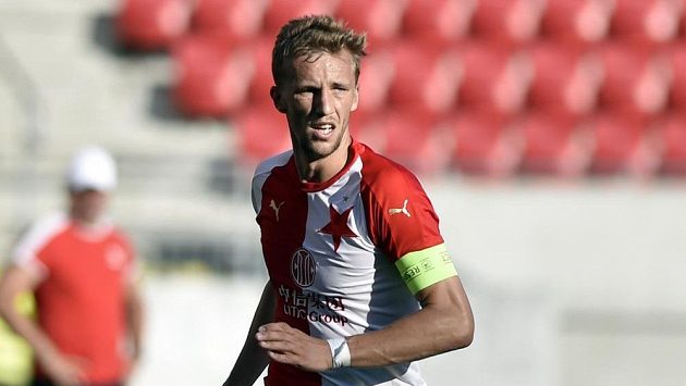 Tomáš Souček ze Slavie při utkání s Trnavou. Tomáš Souček ze Slavie při utkání s Trnavou.