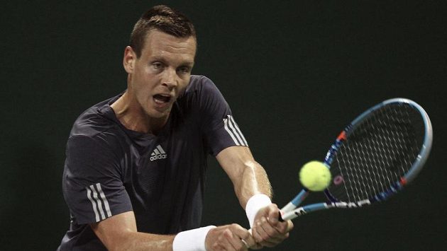 Tomáš Berdych na turnaji v Dauhá. Tomáš Berdych na turnaji v Dauhá.