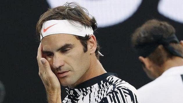 Švýcar Roger Federer při finále Australian Open. Švýcar Roger Federer při finále Australian Open.