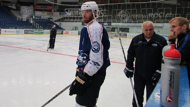 Martin Havlát na tréninku Komety Brno. Martin Havlát na tréninku Komety Brno.