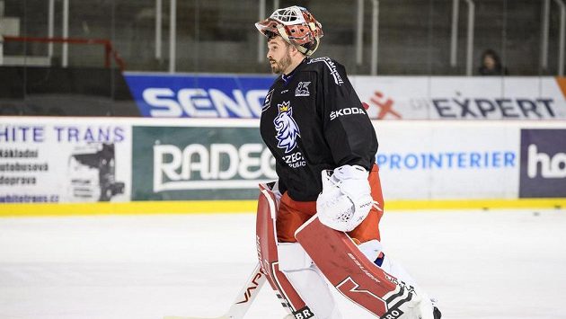 Dominik Furch během tréninku hokejové reprezentace. Dominik Furch během tréninku hokejové reprezentace.