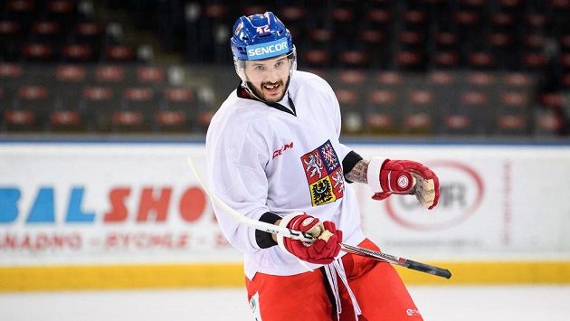 Martin Frk na archivním snímku při tréninku hokejové reprezentace v Praze. Martin Frk na archivním snímku při tréninku hokejové reprezentace v Praze.