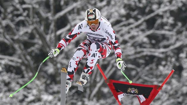 Rakouský sjezdař Hannes Reichelt v Garmisch-Partenkirchenu. Rakouský sjezdař Hannes Reichelt v Garmisch-Partenkirchenu.
