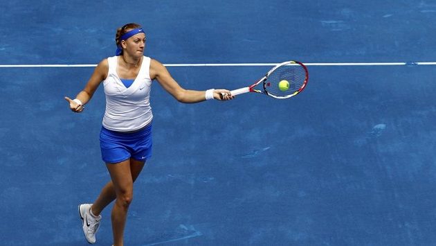 Petra Kvitová na modré madridské antuce Petra Kvitová na modré madridské antuce