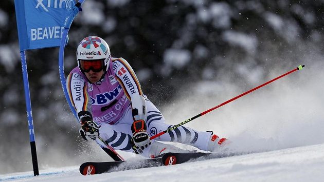 Německý lyžař Stefan Luitz na trati obřího slalomu v Beaver Creeku. Německý lyžař Stefan Luitz na trati obřího slalomu v Beaver Creeku.