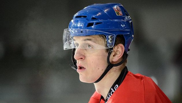 Lukáš Radil během tréninku hokejové reprezentace v Praze. Lukáš Radil během tréninku hokejové reprezentace v Praze.
