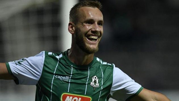 Miloš Kratochvíl z Jablonce se raduje z gólu. Miloš Kratochvíl z Jablonce se raduje z gólu.