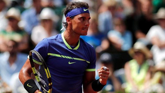Radost Rafaela Nadala během finále letošního French Open. Radost Rafaela Nadala během finále letošního French Open.