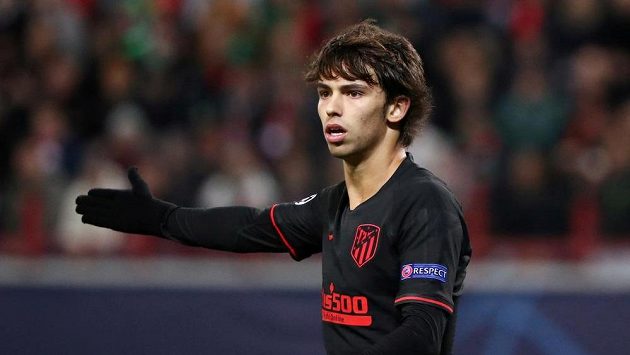 Joao Felix z Atlética Madrid při utkáí s Lokomotivem Moskva. Joao Felix z Atlética Madrid při utkáí s Lokomotivem Moskva.