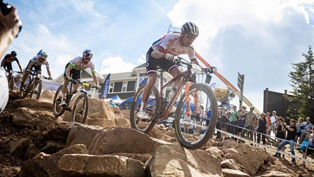 Ondřej Cink při světovém poháru horských kol cross country v Snowshoe Ondřej Cink při světovém poháru horských kol cross country v Snowshoe