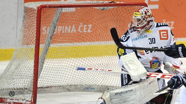 Vítkovický brankář Daniel Dolejš. Vítkovický brankář Daniel Dolejš.