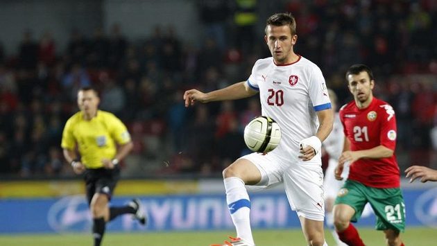 Tomáš Pekhart v reprezentačním dresu v zápase proti Bulharsku před osmi lety. Tomáš Pekhart v reprezentačním dresu v zápase proti Bulharsku před osmi lety.