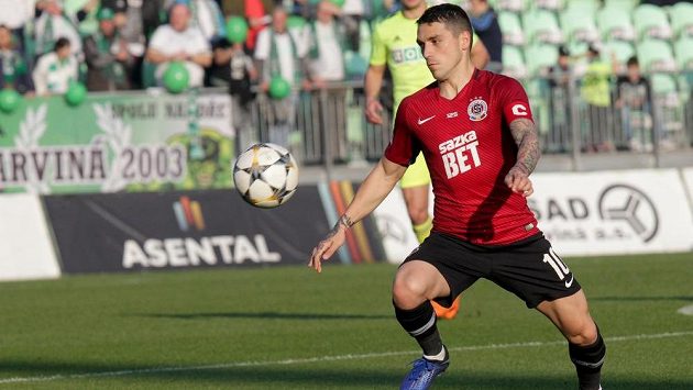 Nicolae Stanciu ze Sparty během utkání v Karviné. Nicolae Stanciu ze Sparty během utkání v Karviné.