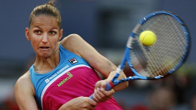Karolína Plíšková v semifinále turnaje v Madridu. Karolína Plíšková v semifinále turnaje v Madridu.