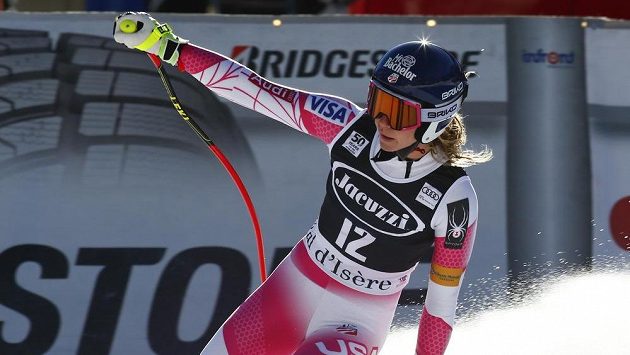 Američanka Laurenne Rossová při kombinace ve Val d'Isere. Američanka Laurenne Rossová při kombinace ve Val d'Isere.
