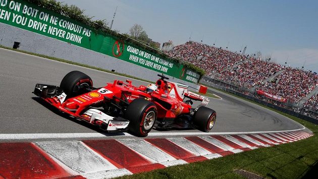 Sebastian Vettel na trati Velké ceny Kanady. Sebastian Vettel na trati Velké ceny Kanady.