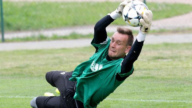 Brankář Martin Pastornický na tréninku fotbalistů Karviné. Brankář Martin Pastornický na tréninku fotbalistů Karviné.
