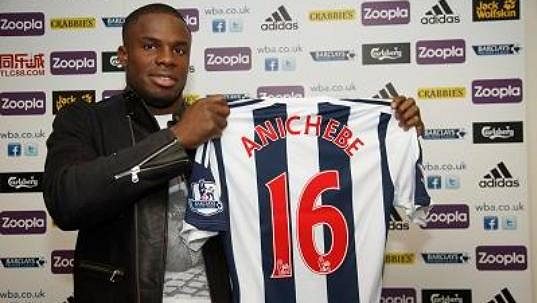 Victor Anichebe už s dresem WBA. Victor Anichebe už s dresem WBA.