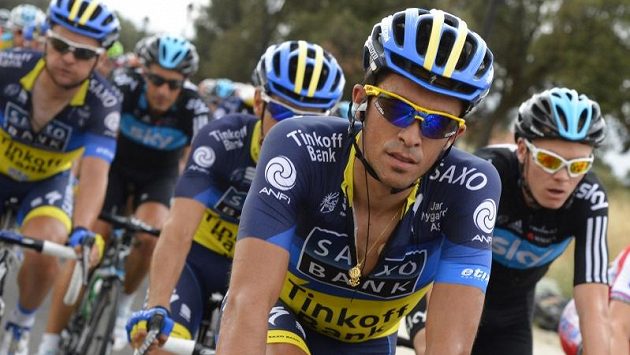 Alberto Contador během Vuelty. Alberto Contador během Vuelty.