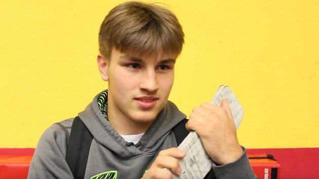 Dorostenecký brankář Jihlavy Filip Sigmund. Dorostenecký brankář Jihlavy Filip Sigmund.