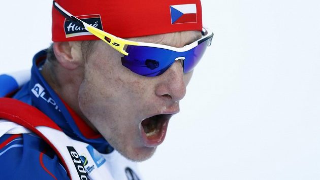 Ondřej Moravec v cíli vytrvalostního závodu SP v Ruhpoldingu. Ondřej Moravec v cíli vytrvalostního závodu SP v Ruhpoldingu.