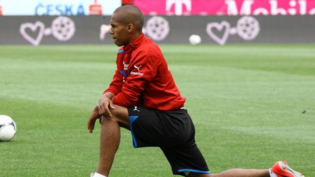 Theodor Gebre Selassie na tréninku fotbalové reprezentace Theodor Gebre Selassie na tréninku fotbalové reprezentace