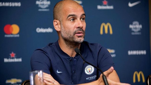 Trenér Manchesteru City Pep Guardiola - ilustrační snímek. Trenér Manchesteru City Pep Guardiola - ilustrační snímek.