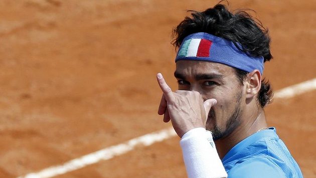 Fabio Fognini se raduje z výhry nad andym Murraym v semifinále Davis Cupu. Fabio Fognini se raduje z výhry nad andym Murraym v semifinále Davis Cupu.