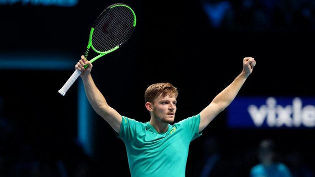 David Goffin se raduje z vítězství nad Rafaelem Nadalem na Turnaji mistrů. Šestadvacetiletý tenista povede jako jednička Belgii ve finále DC s Francií. David Goffin se raduje z vítězství nad Rafaelem Nadalem na Turnaji mistrů. Šestadvacetiletý tenista povede jako jednička Belgii ve finále DC s Francií.