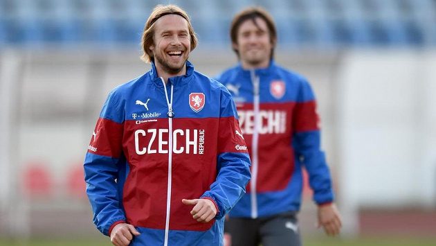 Jaroslav Plašil při tréninku české reprezentace před utkáním kvalifikace ME s Lotyšskem. Jaroslav Plašil při tréninku české reprezentace před utkáním kvalifikace ME s Lotyšskem.