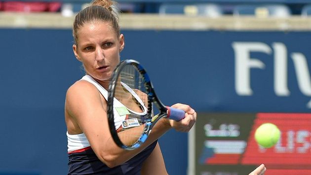 Karolína Plíškova na turnaji v Torontu. Karolína Plíškova na turnaji v Torontu.