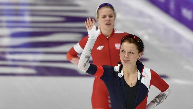 Česká reprezentantka Nikola Zdráhalová po závodě na 1000 metrů v Pchjongčchangu. Česká reprezentantka Nikola Zdráhalová po závodě na 1000 metrů v Pchjongčchangu.