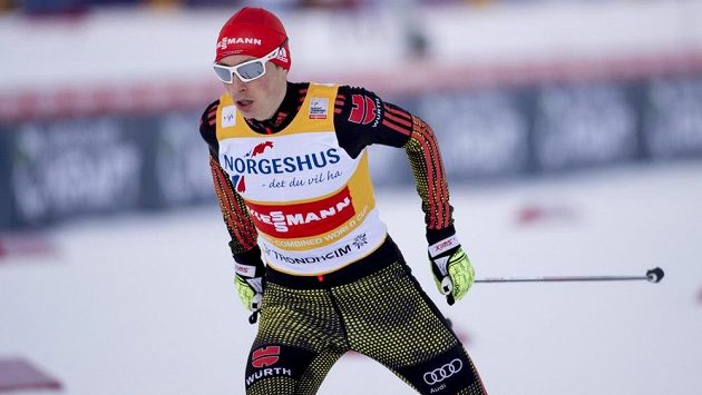 Eric Frenzel během závodu v Trondheimu. Eric Frenzel během závodu v Trondheimu.