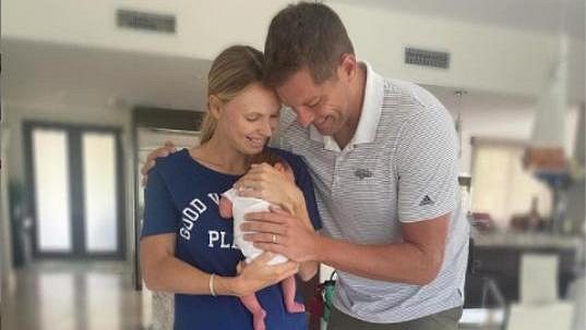 Caroline Wozniacká s David Lee s jejich dcerkou Olivií Caroline Wozniacká s David Lee s jejich dcerkou Olivií