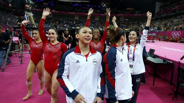 Radost amerických gymnastek Radost amerických gymnastek