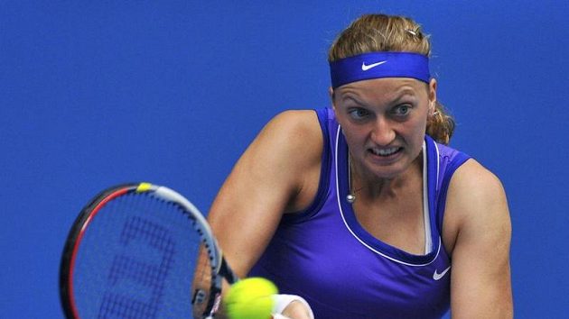 Petra Kvitová v zápase s Marií Kirilenkovou. Petra Kvitová v zápase s Marií Kirilenkovou.