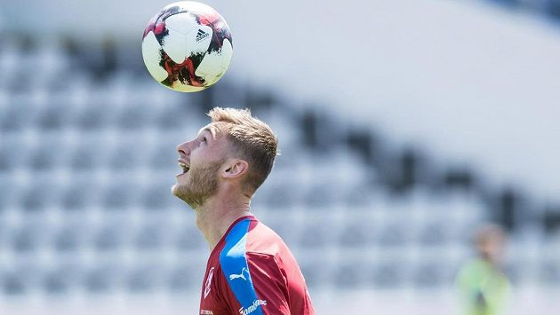 Jakub Brabec během tréninku fotbalové reprezentace před zápasy v Belgii a v Norsku. Jakub Brabec během tréninku fotbalové reprezentace před zápasy v Belgii a v Norsku.