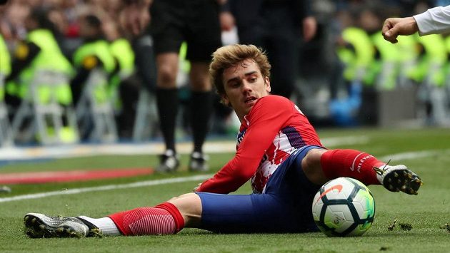 Antoine Griezmann z Atlétika Madrid v akci. Antoine Griezmann z Atlétika Madrid v akci.