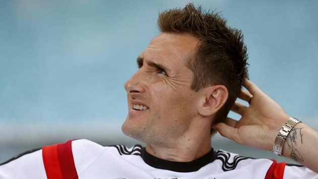 Německý útočník Miroslav Klose. Německý útočník Miroslav Klose.