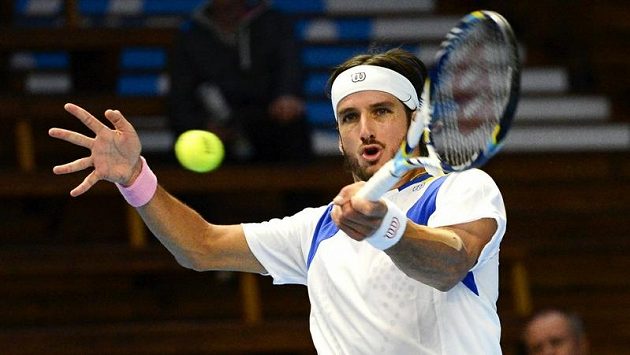 Španělský tenista Feliciano López na turnaji ATP ve Stockholmu Španělský tenista Feliciano López na turnaji ATP ve Stockholmu