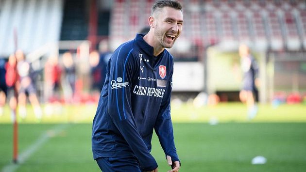 Jaromír Zmrhal během tréninku fotbalové reprezentace. Jaromír Zmrhal během tréninku fotbalové reprezentace.