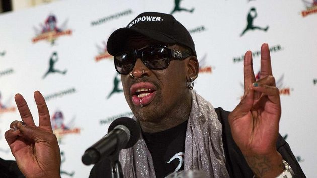 Bývalý basketbalista NBA Dennis Rodman Bývalý basketbalista NBA Dennis Rodman