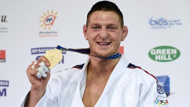 Judista Lukáš Krpálek se zlatou medailí z evropského šampionátu v Montpellieru. Judista Lukáš Krpálek se zlatou medailí z evropského šampionátu v Montpellieru.