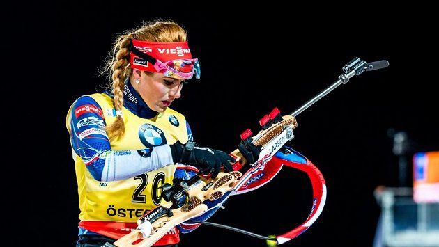 Gabriela Koukalová měla na střelnici potíže. Gabriela Koukalová měla na střelnici potíže.