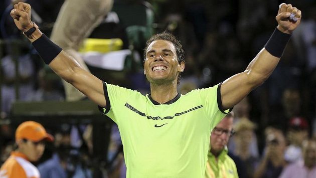 Rafael Nadal na turnaji v Miami. Rafael Nadal na turnaji v Miami.