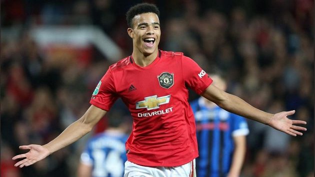 Mason Greenwood z Manchesteru United. Ilustrační foto. Mason Greenwood z Manchesteru United. Ilustrační foto.