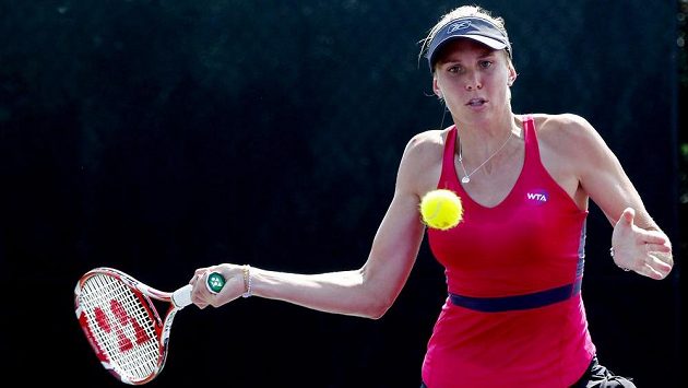 Česká tenistka Nicole Vaidišová na turnaji v Miami. Česká tenistka Nicole Vaidišová na turnaji v Miami.