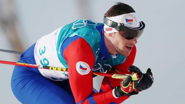Martin Jakš na trati během závodu na 15 km. Martin Jakš na trati během závodu na 15 km.